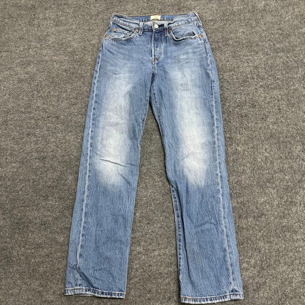 Levi's Jeans Womens Size 28 Blue 501 Curve Straight Leg Denim Button Fly Casual